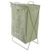 Iron Frame Folding Dirty Clothes Basket with Handles Waterproof Cotton Linen Foldable Laundry Storage Basket