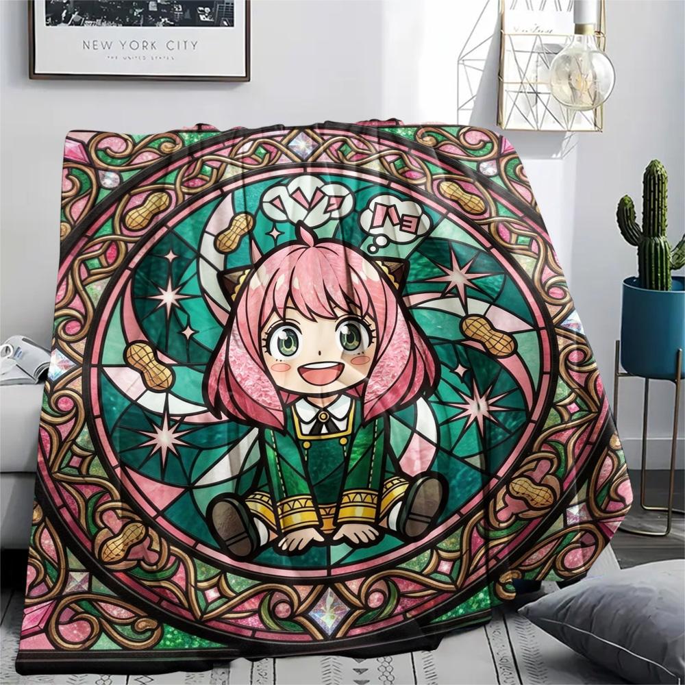 Anya Forger Flannel Blanket Comfortable Print Cozy Warm for Bed Chair Picnic Travel Bedroom Sofa.-TING