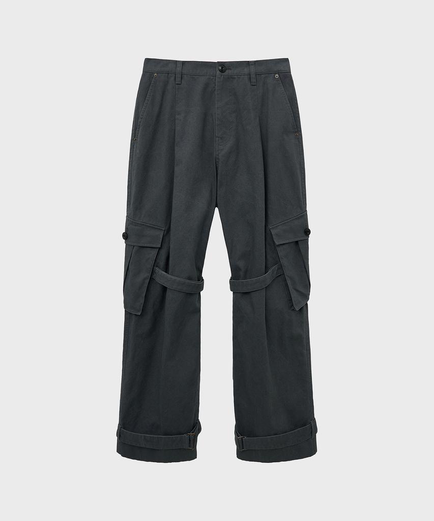 NOIRER Utility Strap Cargo Pants (Charcoal)