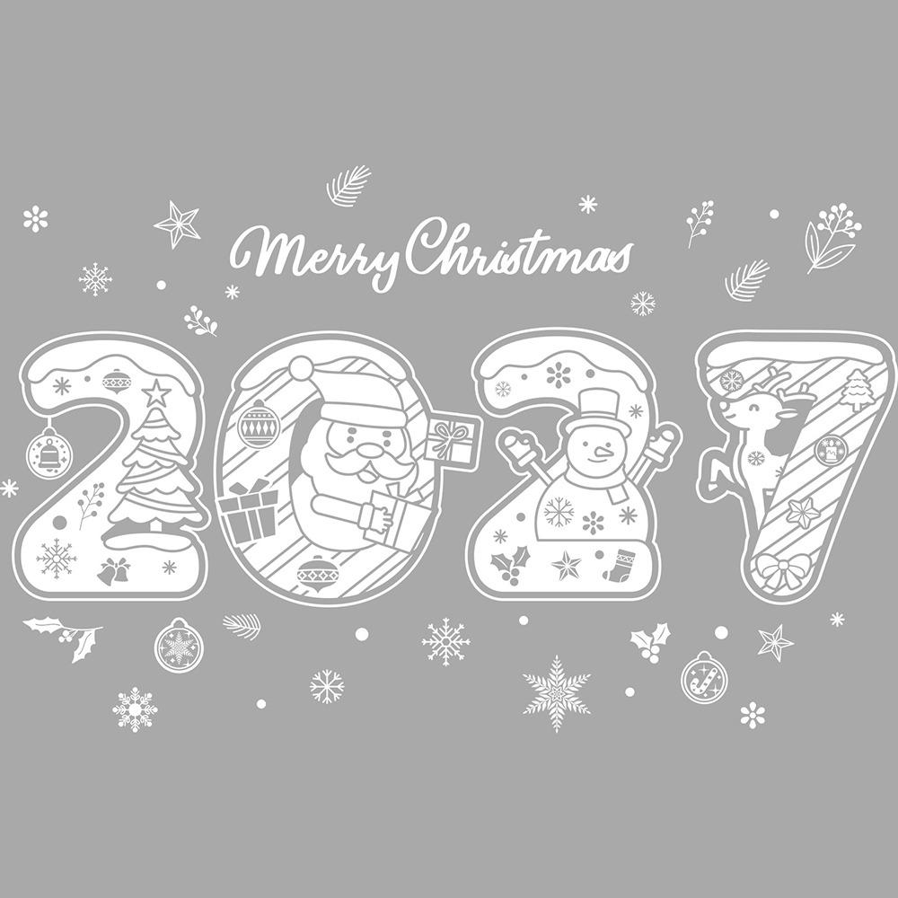 2027 Window Static Clings Electrostatic Window Decorations  Shopwindow Ornament