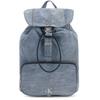 Retro Trend Metallbuchstaben Große Kapazität Stoffrucksack Damen Denim Hellblau