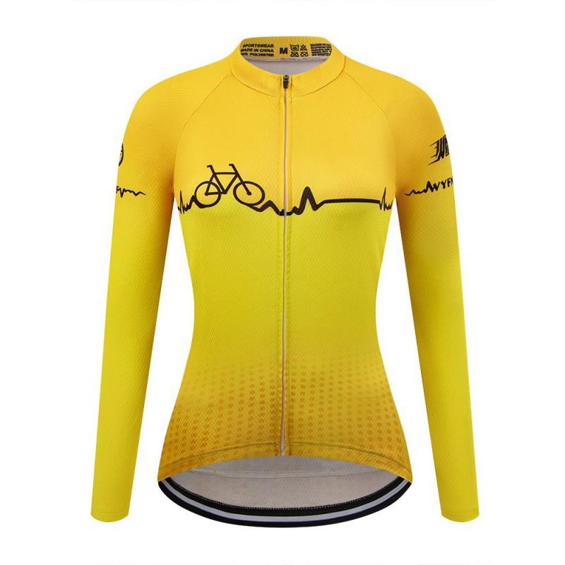 1 Womens Long Sleeve Cycling Jersey Breathable Quick Dry Performance Top Road Mountain Bike