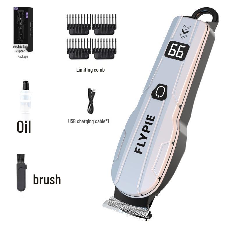 Wireless Digital Display Hair Clipper - Rechargeable Electric Barber Tool for Salon & Home Use