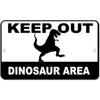 Placca Metallica HD Zona Pericolo Dinosauri Vietato l'Accesso Poster Metallico Retrò Classico Velociraptor Decorazione Artistica da Parete per Stanza dei Bambini Garage Ho