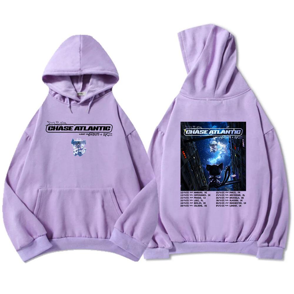 2026 UK and Europe 'Lost In Europe' Arena Tour Hoodies Chase Atlantic Graphic Sweatshirts Hooded Men/Women Clothes Hip Hop Hoody