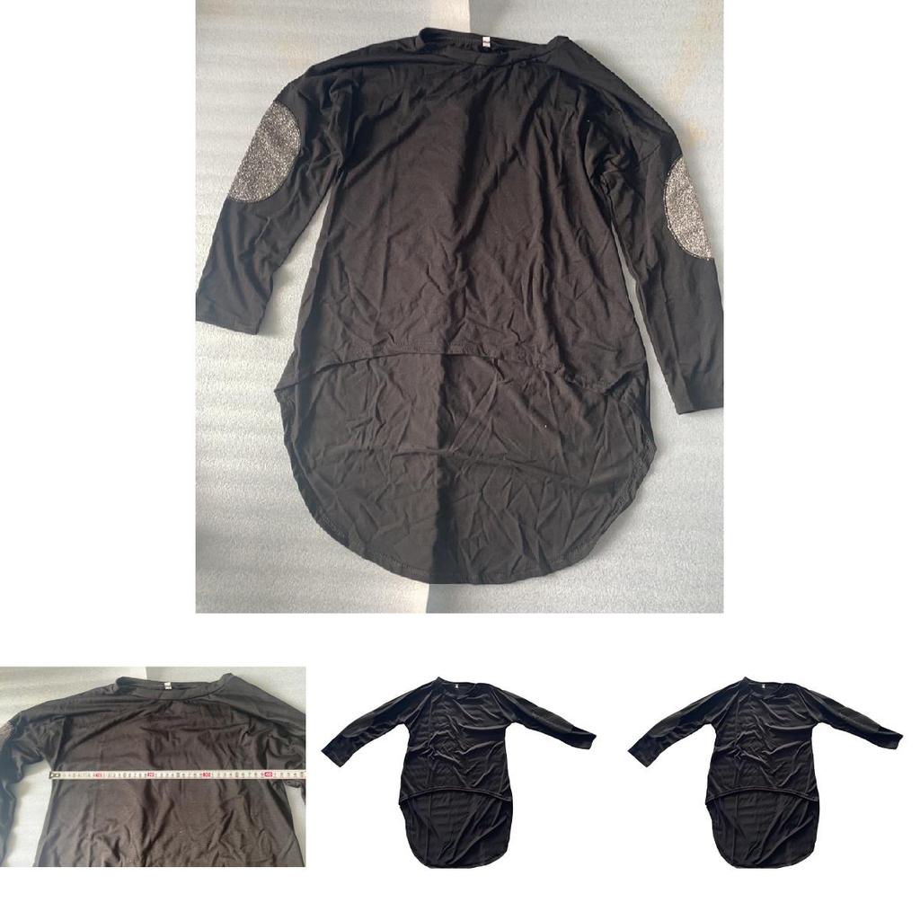 T-shirt da donna con scollo a V in tessuto Tencel a manica lunga, top casual per il comfort
