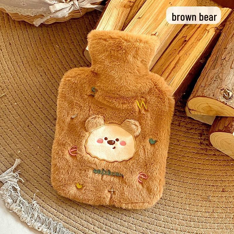 Fumede Embroidered Plush Hot Water Bottle