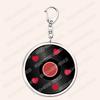 Aesthetic Indie Red Record Music Keychains for Women Accessories Bag Retro Vinyl Label Player Key Chain Fans Gifts Keyrings