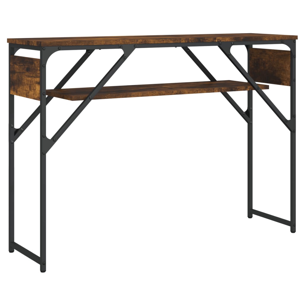 Vidaxl Stolik Konsolowy, Przydymiony Dąb, 105X30X75 Cm