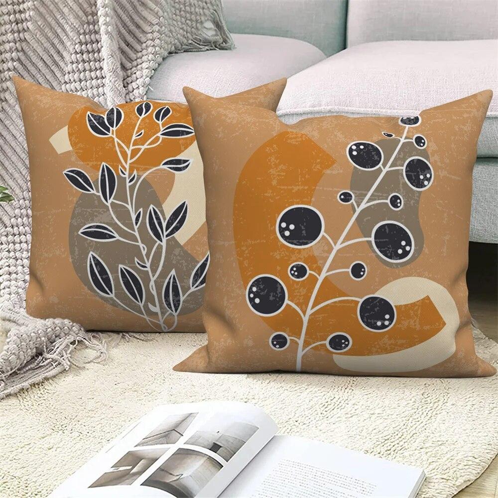 Pillowcase Home Decor Sofa Nordic Decorative  Abstract Geometric Plant Cushion