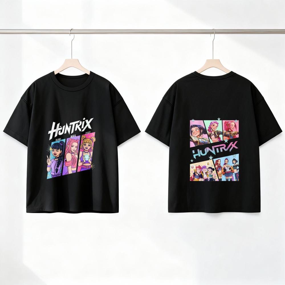 Beliebte Huntrix Hunter Kinder Kurzarm Oberteile Kinder Sommer T-Shirt Doppelseitige Sportliche T-Shirts Kostüm