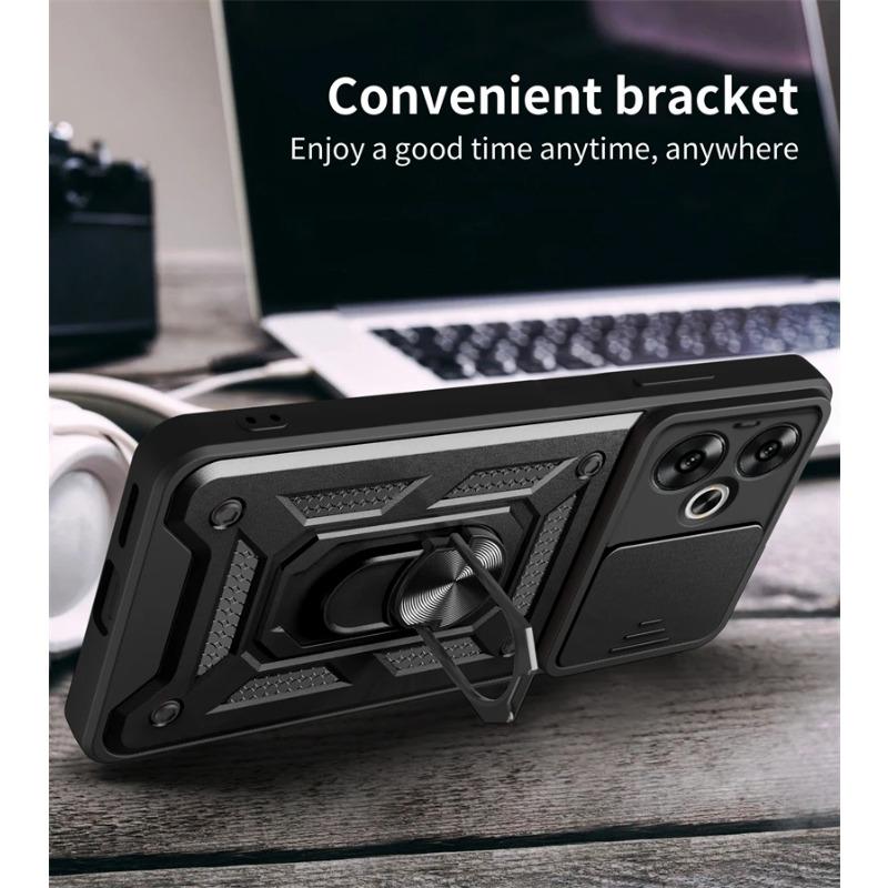 For Xiaomi Redmi 13C 5G Case Slide Camera Armor Phone Case For Xiaomi Redmi 13C 13 C Redmi13C 5g Magnetic Ring Holder Back Cover