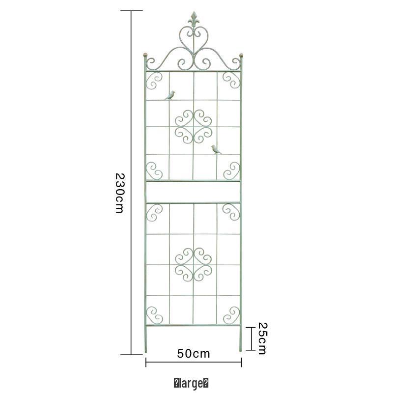 American Retro Wrought Iron Rose & Clematis Trellis for Balcony or Garden