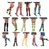 Damen Gestreifte Stiefelsocken Sport Gestreifte Stiefelsocken Bunte Lustige Kniehohe Socken