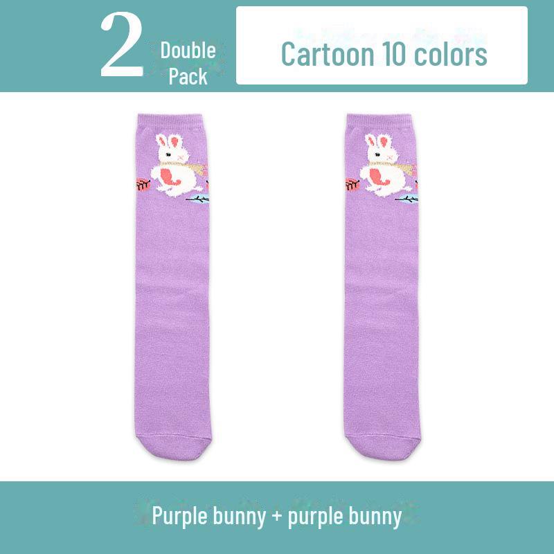 Kinder Cartoon Mittelrohrsocken: Leichte Frühling/Herbst Kniestrümpfe für Mädchen