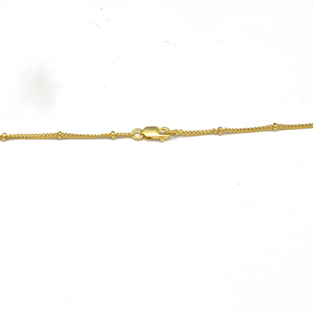 Rose Quartz 925 Sterling Silver Women Necklace, 22 K Gold Plated Gemstone Necklace Jewelry