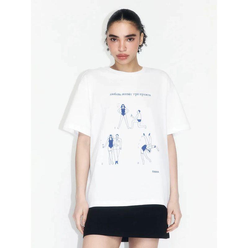 Fashionable Printed Cotton T-shirt Western Style Loose Print Short sleeve T-shirt Top