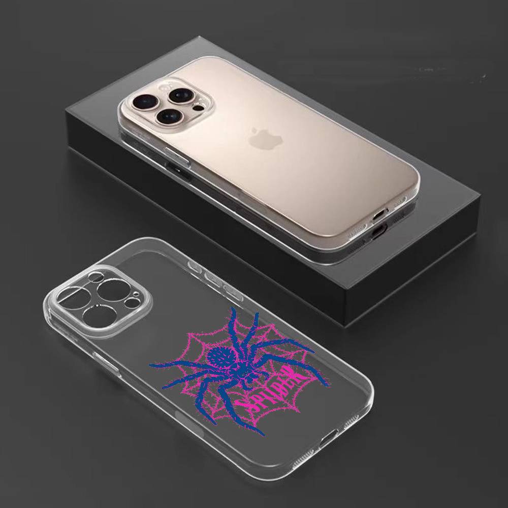 

Крутой чехол-паук для iPhone 17, 16, 15, 14, 13, 12, 11 Plus, Pro Max Мягкий прозрачный чехол iPhone14