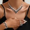 Bridal Jewelry Set Delicate Rhinestone Necklace And Earrings Formal Jewelry Set Trendy Cubic Zirconia Jewelry Set For Evening