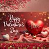 Valentine's Love Backdrop Romantic Valentine's Day Display Happy Valentine's Day Banner Glittery Lettering For Proposal
