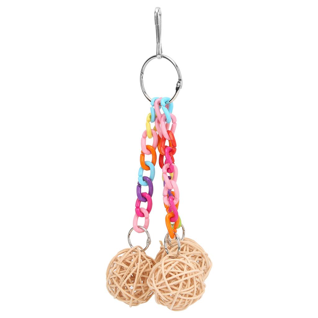 Parrot Rattan Ball Toy Acrylic Bite Resistance Parrot Rattan Ball Hanging Toy for Birds