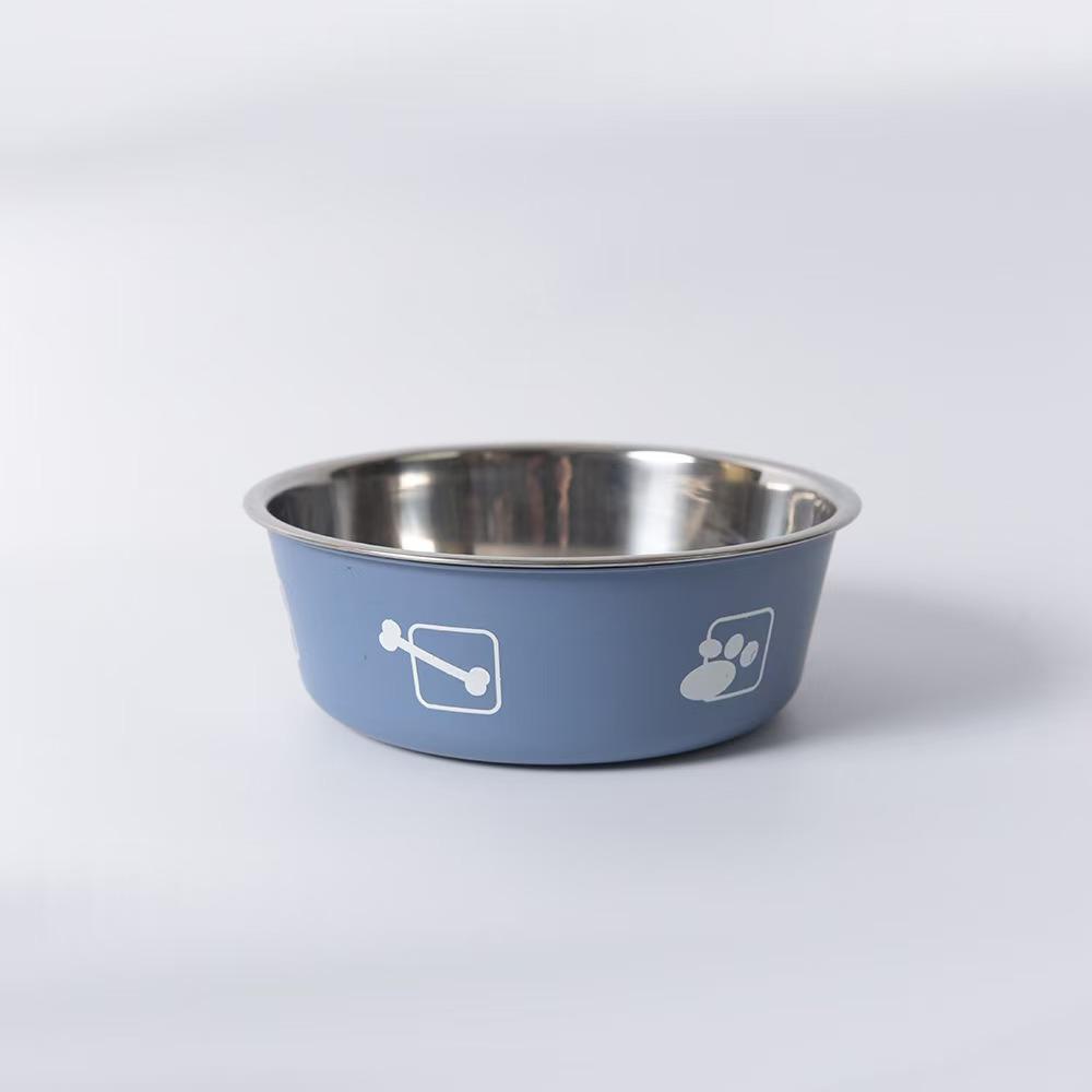 Durable Anti-Tip Stainless Steel Double-Layer Dog Bowl