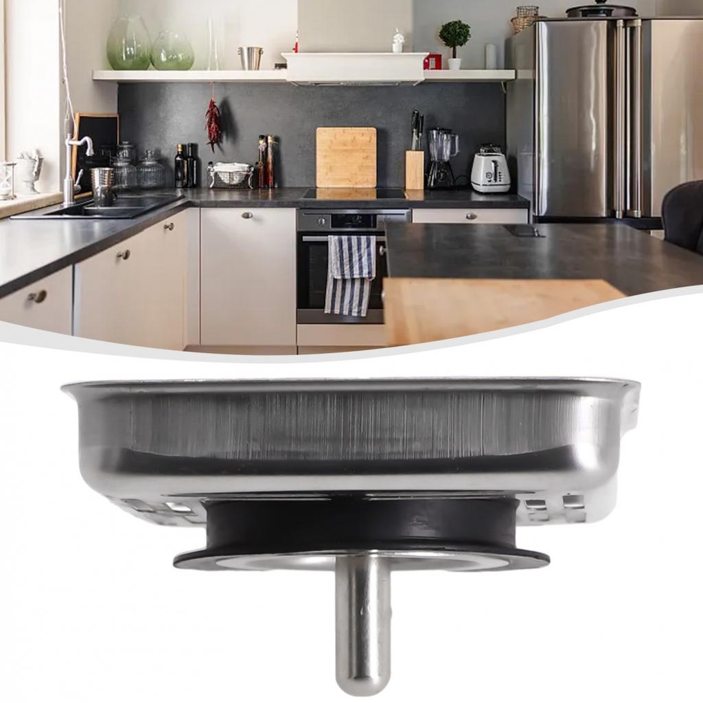 Flowing Freely Drainer Kitchen Sink Strainer Stainless Steel Square