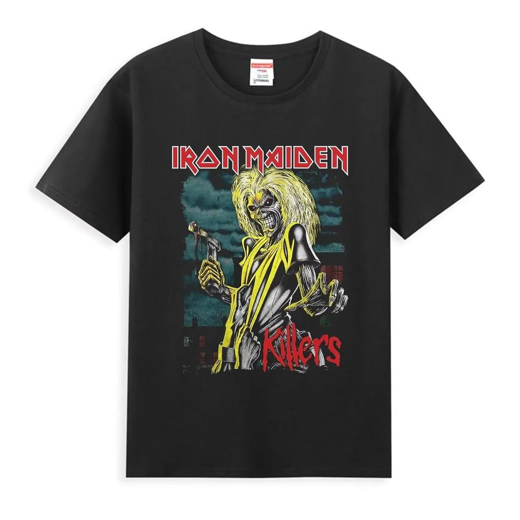 2025 Men Iron T Shirt Casual Powerslave Head T-shirt Graphic Oversized Sports Tops Maiden Comfortable Streetwear CottonTee