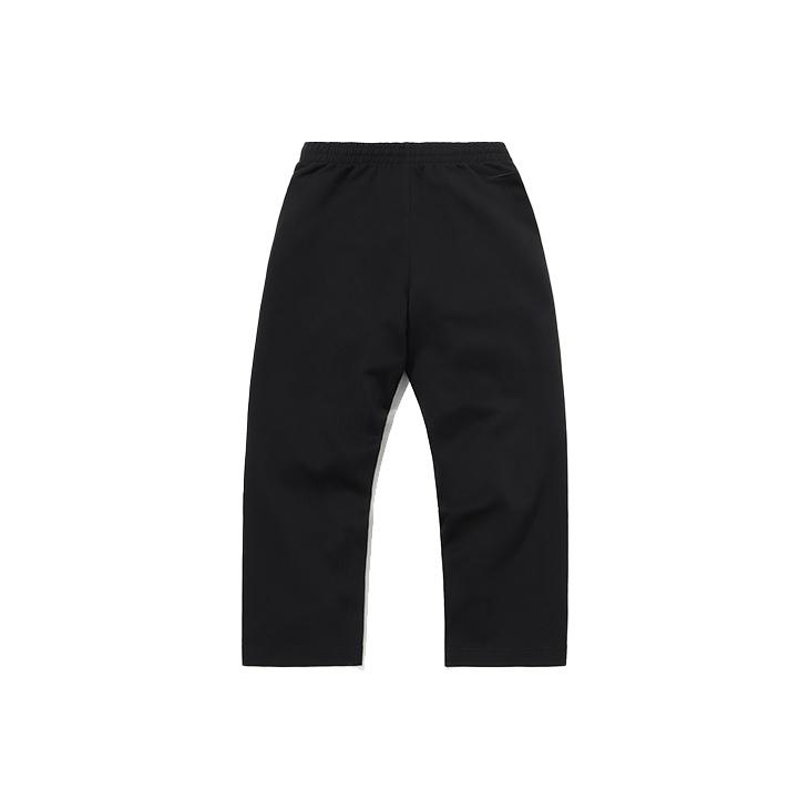 Li Ning Casual Running Sports Straight Leg Sweatpants Women Bottoms Black AKLQA24-1