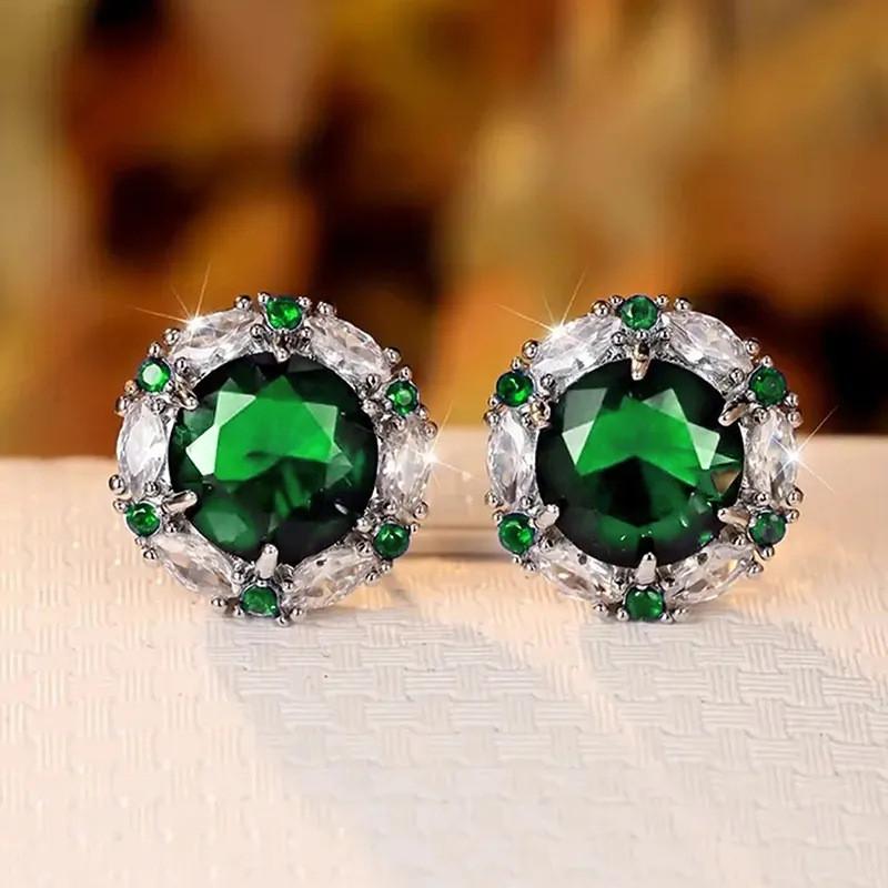 Cubic Zirconia Stud Earrings Wedding Occasion Women Party Event Wedding Occasion Engagement Female Ear Accessories Gorgeous New Arrival Lady
