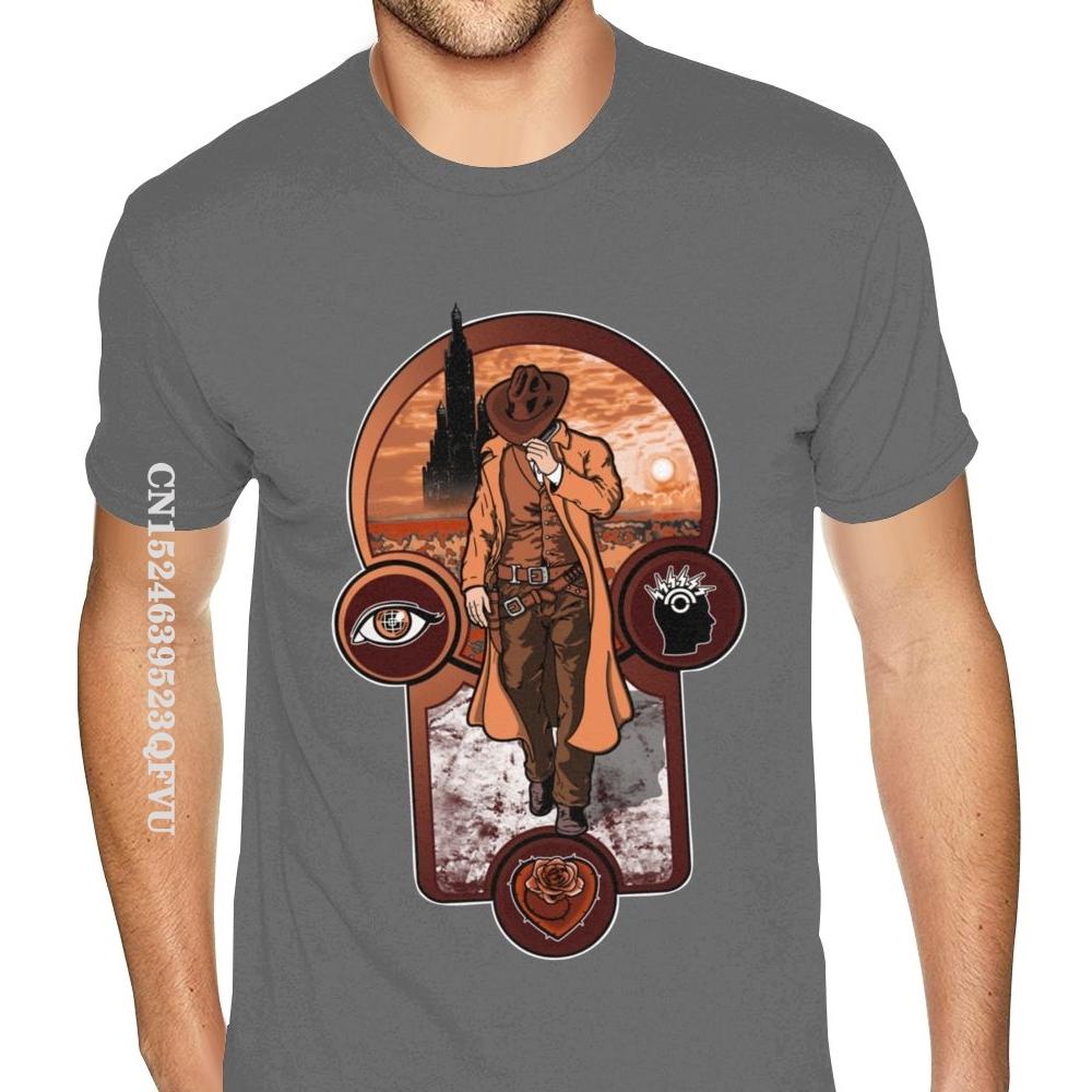 Plain The Gunslinger Creed The Dark Tower Stephen King Tee Shirts Oversized Anime Tshirt Men Cotton Men Plus Size Black Shirt