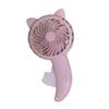 Ventilatore Portatile a Mano Cartoon con Foro per Cordino Orecchie di Gatto Vento Forte Tre Pale Mini Ventilatore Portatile Senza Batteria Carino Silenzioso Ventaglio a Pressione Manuale
