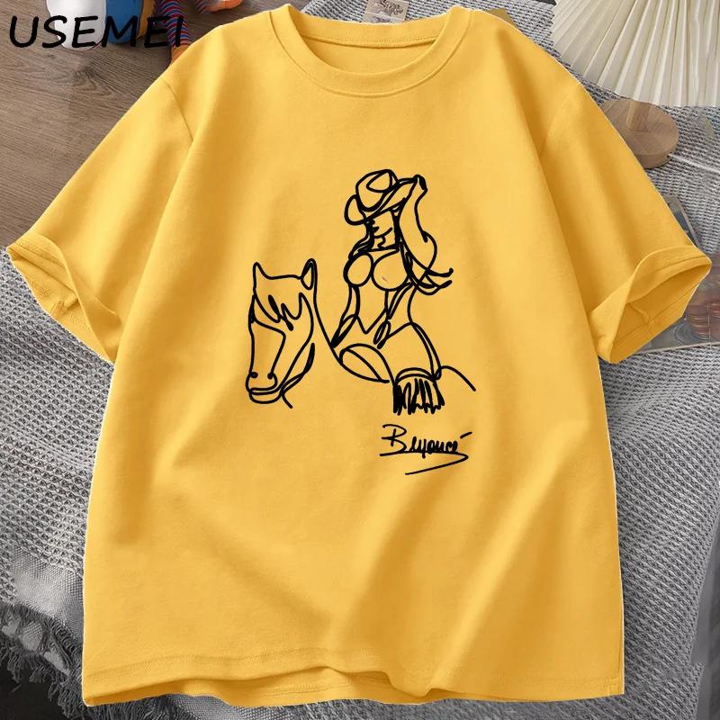 

Футболка Beyonce Renaissance World Tour, мужская и женская хлопковая футболка с принтом, летняя повседневная футболка с короткими рукавами, одежда для фанатов XXXL жёлтый