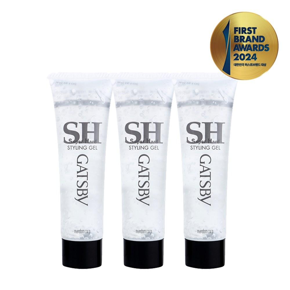 Gatsby Styling Gel Super Strong Handy Men's Ultra-Strong Haar Gel 60g 3 Stück