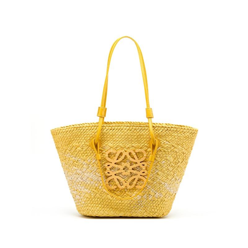 Strand havsstrand handhållen strå raffia handvävd väska stor kapacitet dam enkel pendling high-end axelväska