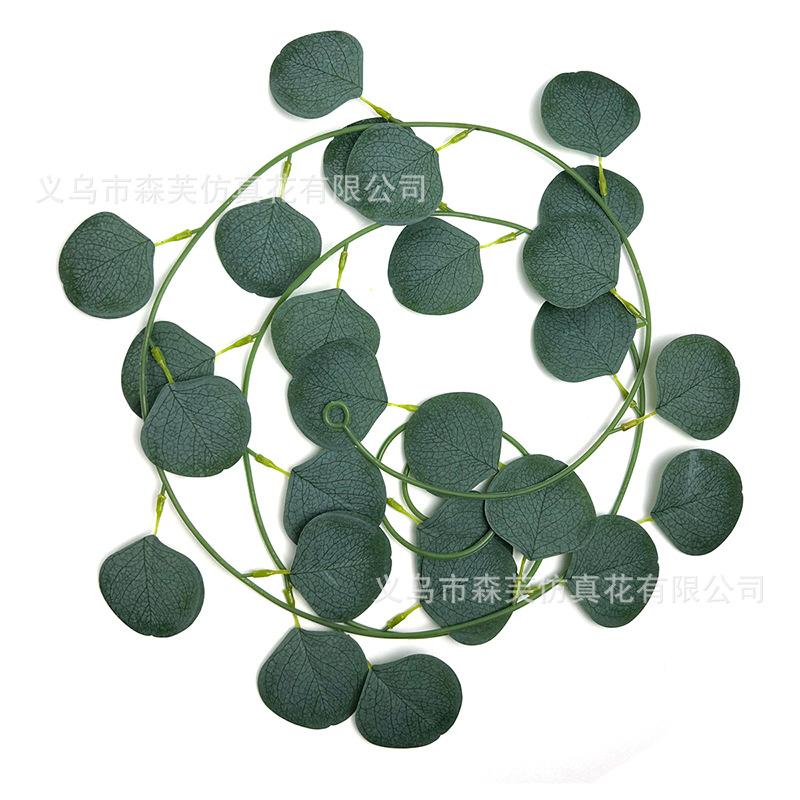 

Имитация листьев эвкалипта, лоза, имитация зеленого растения, лоза из листьев эвкалипта, настенное украшение для потолка, украшение для дома