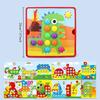 Children Toys Mushroom Nail Beads Intelligent 3D Puzzle Games Jigsaw Board for Children Educational Toys