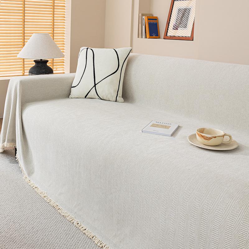 Solid Color Sofa Cover Cloth, Simple Modern Sofa Towel, All-season Universal Chenille Cover Cloth