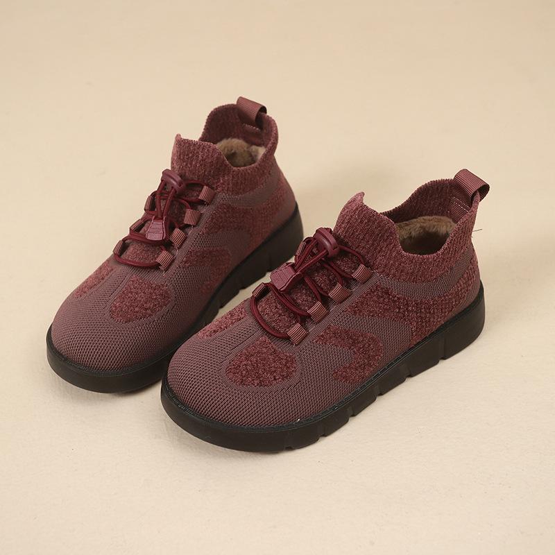 Women's lightweight heightening thick sole winter warm fur one snow boots plush lining non-slip casual sports cotton boots