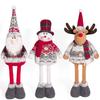 Christmas Snowman, Elderly Man, Reindeer Doll Toy Decoration, Christmas Extendable Standing Posture Figurine Decoration Gifts