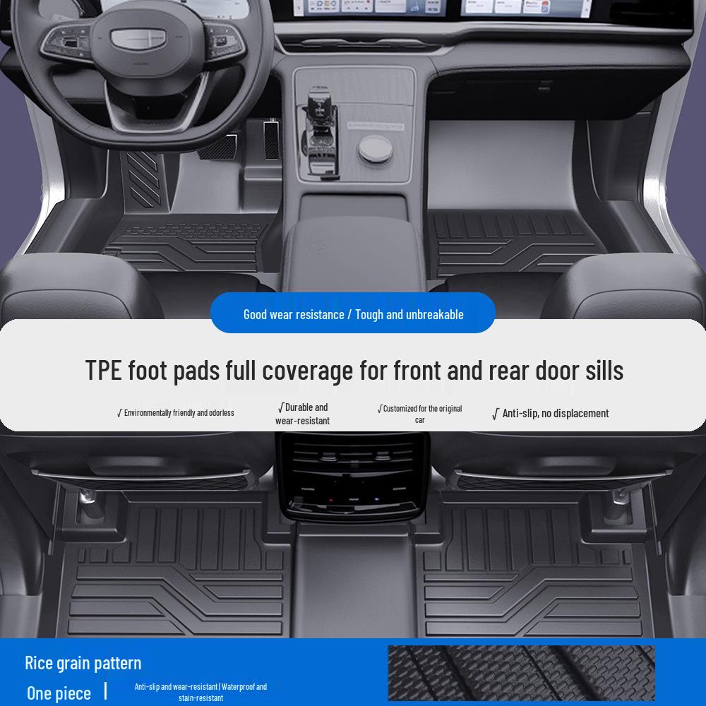 Full Coverage TPE Car Floor Mats & Door Sill for Geely Borui, Boyue X/PRO, Binrui COOL, Boyue L Models