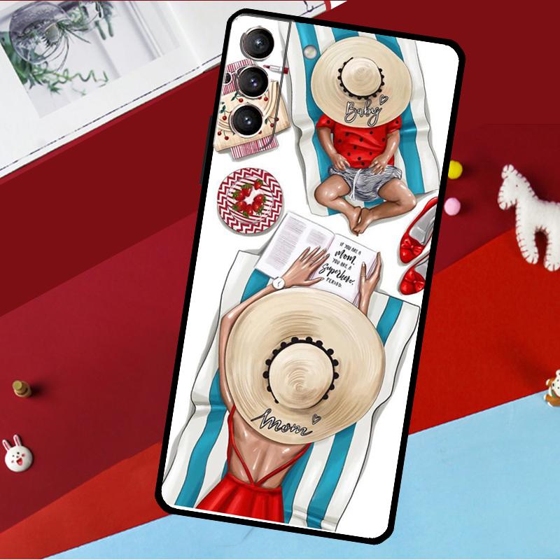 

SUPER MOM MOTHER MAMA CUTE BABY Funda For Samsung Galaxy S25 S24 S22 S23 Ultra Plus S20 S21 FE S9 S10 S25 FE Phone Case Galaxy S10