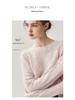 Loose Velvet Cashmere Sweater: 2025 Autumn/Winter Round Neck Hollow Knit Women's Cardigan