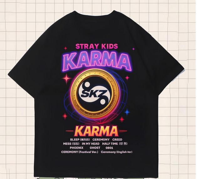Stray Kids Karma Shirt Stray Kids Domiate World Tour 2025 Shirt Unisex T-Shirt M
