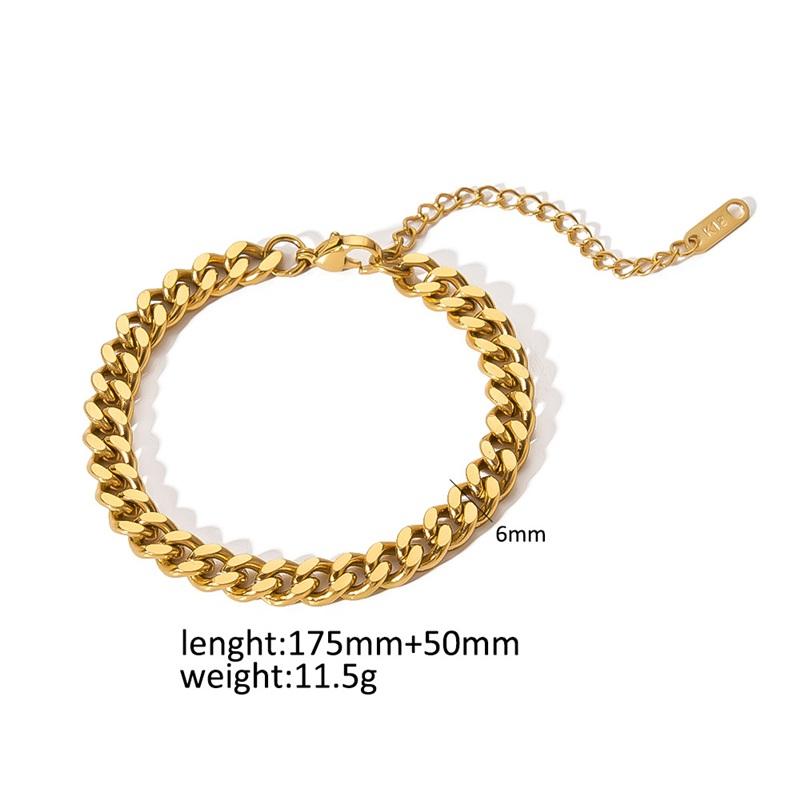 European And American Titanium Steel Bracelet Diy Bracelet 18k Gold Plated Non Fading Stainless Steel Chain Bracelet