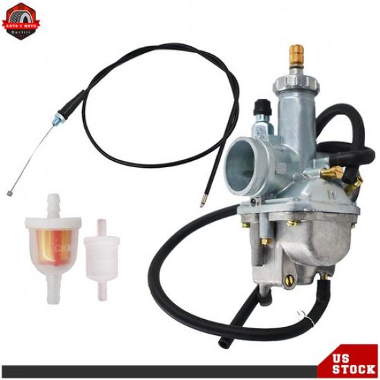 Carburetor & Throttle Cable Fits For Kawasaki Bayou 220 250 KLF220 KLF250A