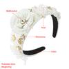 Barockperle Strass Stirnband Handgefertigt Perlen Blume Haarschmuck Damen Glänzend Party Haarband Haarband Haarreif Kopfschmuck Neu