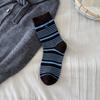 Women's New Autumn and Winter Color Striped Boneless All In One Drum Pile Cotton Socks