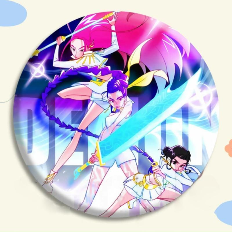 Demon Kpop Hunters Badge Character Pattern Anime Merchandise Fashion Fans Gift