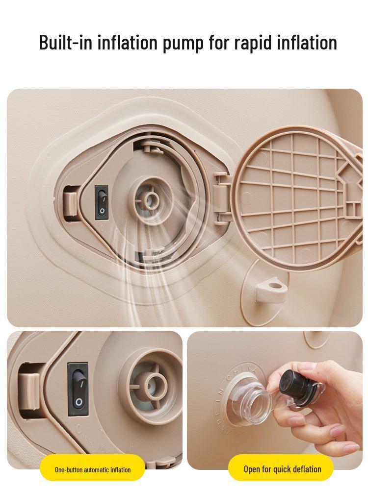 Poltrona Reclinável Inflável Portátil: Sofá de Exterior e Colchonete para Camping e Festivais